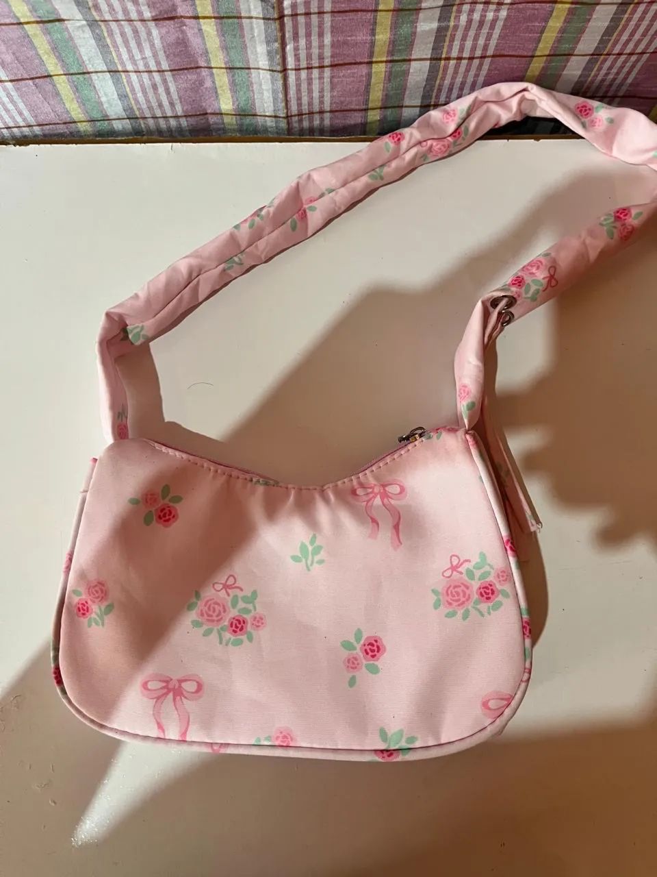 Bolsa de Ombro Rosa Floral