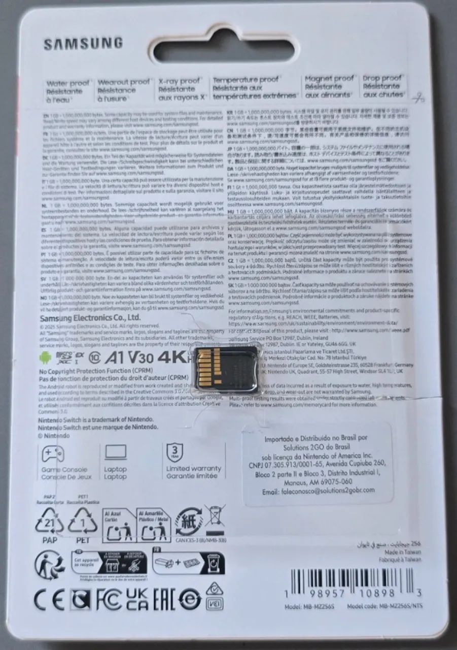 Cartão Micro sd 256gb Express Nintendo Switch 2 - Trocas - Foto 3