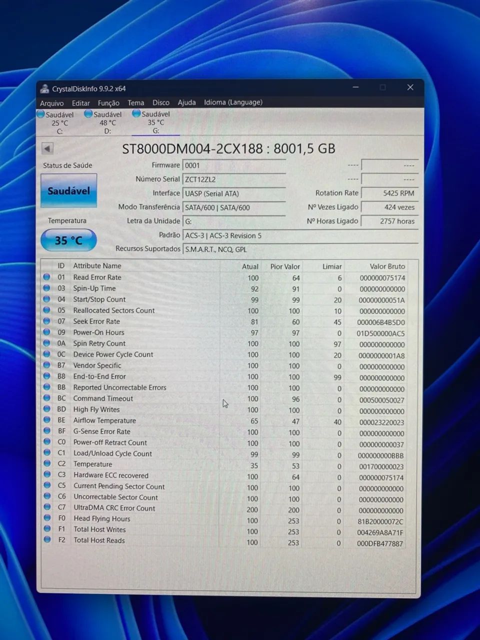 HD Seagate Barracuda 8TB + case externo - excelente estado  - Foto 4
