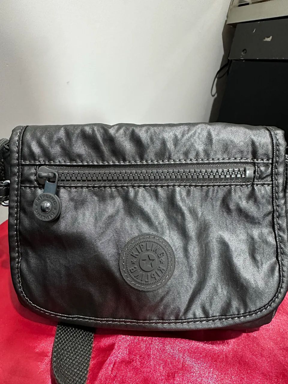 Bolsa Kipling original  prata brilhante  - Foto 3