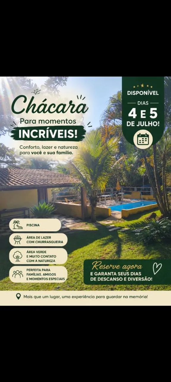 Chácara disponivel 4/5