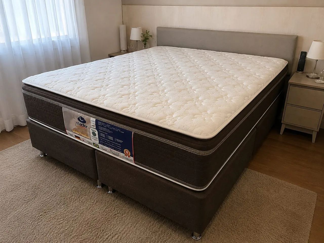 PROMOÇÃO - Base Box King Size bipartida em ótimo estado - Foto 2