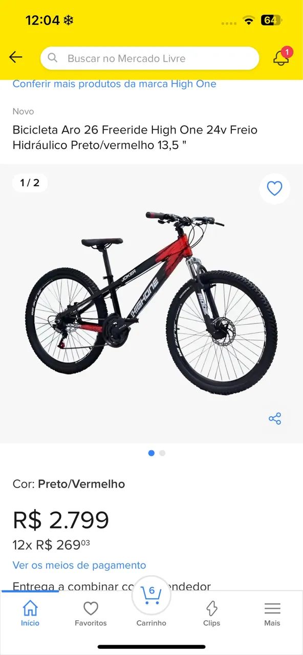 bicicleta joker highone com par de aros vmax 