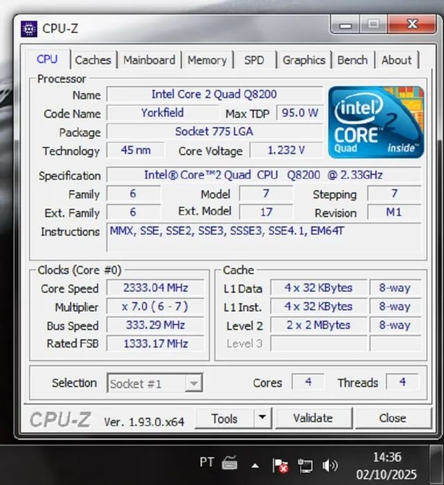 Processador Intel Core 2 Quad Q8200 2.33 Ghz LGA775 para PCs - Foto 4