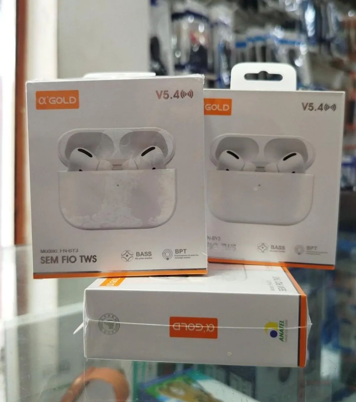 Fone De Ouvido Sem Fio Bluetooth A'gold  Branco