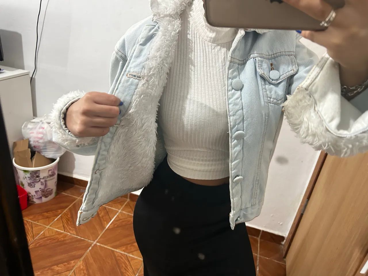 jaqueta jeans forrada feminina  - Foto 4