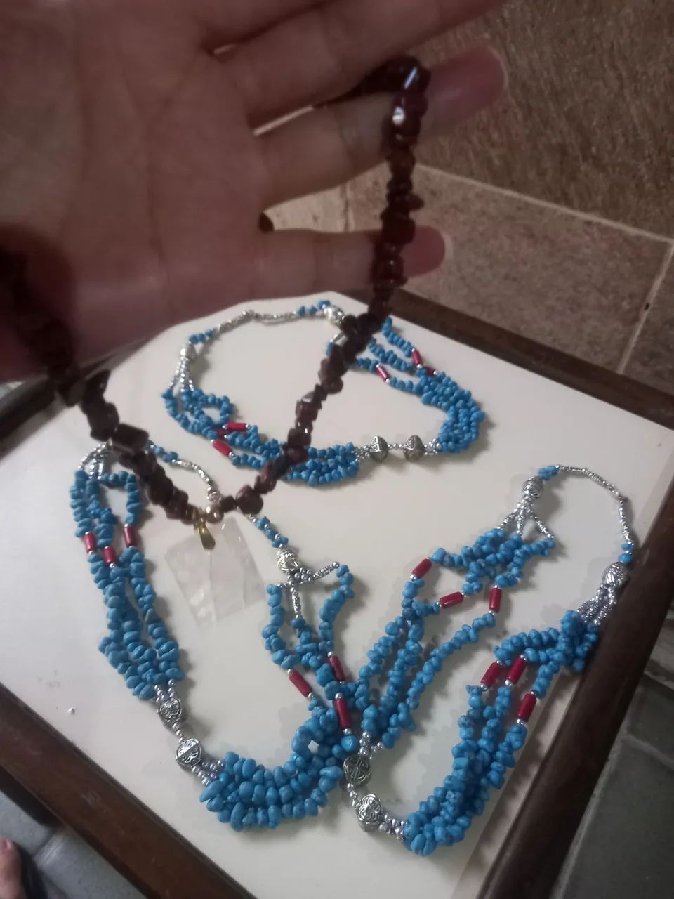 Colar cascalho turquesa - Foto 3