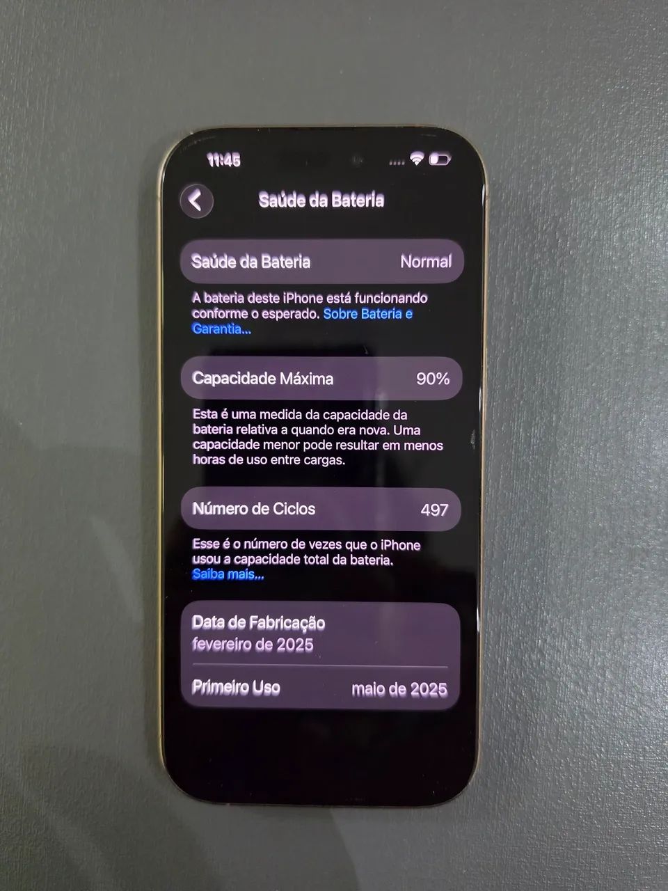 iPhone 16 PRO 256gb, saúde da bateria: 90% - Foto 3