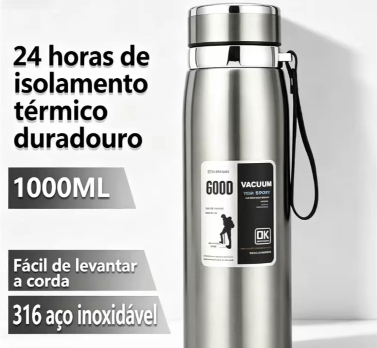 Garrafa Termina Inox 1000 ml - Foto 5