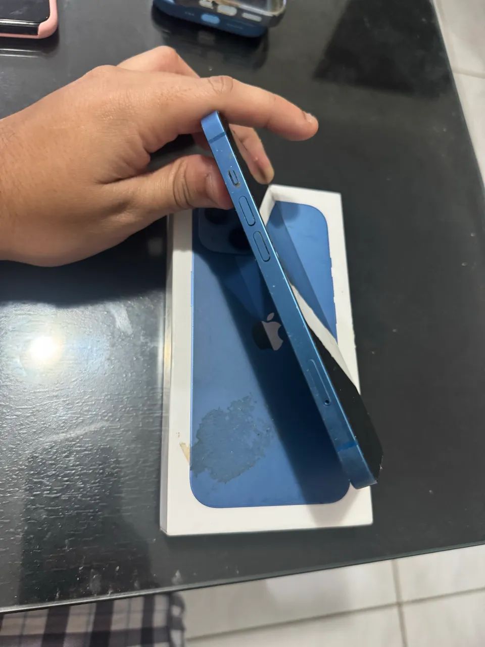 iPhone 13 128GB Azul com defeito na câmera 0.5x - Foto 4