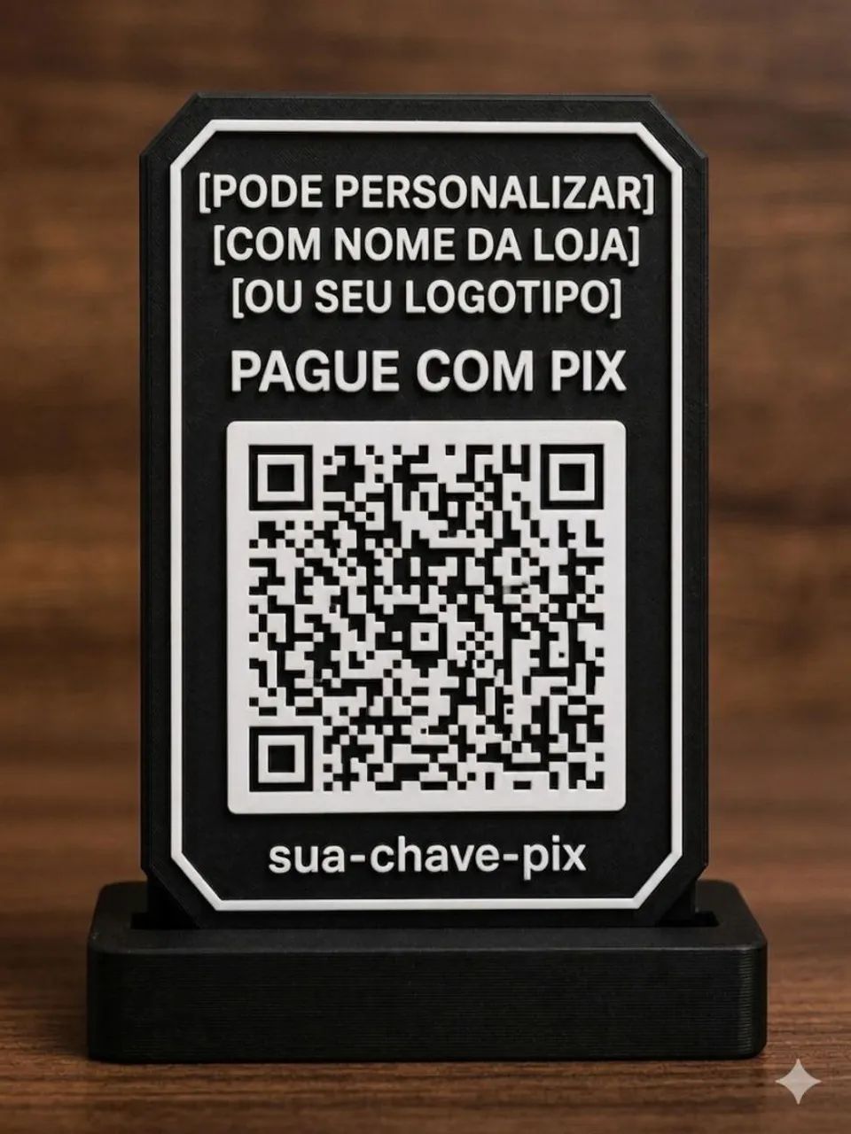 Placa Pix para Balcão Personalizada
