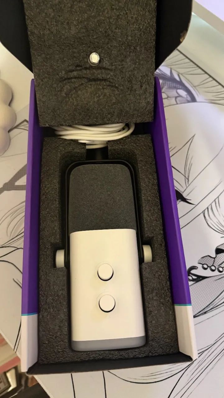 Microfone Dinâmico Fifine AMPLIGAME AM8 XLR USB-C=Branco - Foto 6