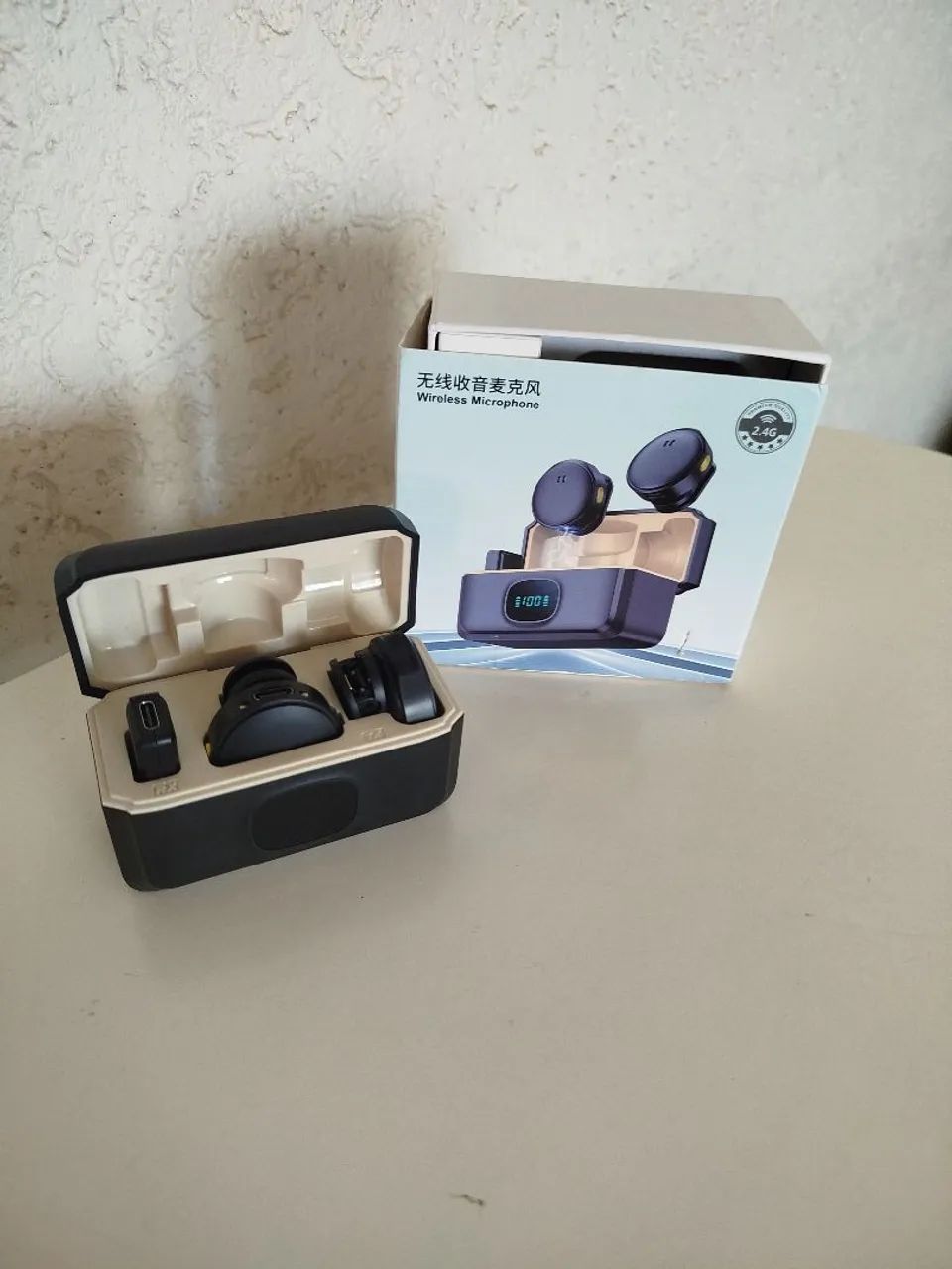Microfone lapela sem fio, novo 