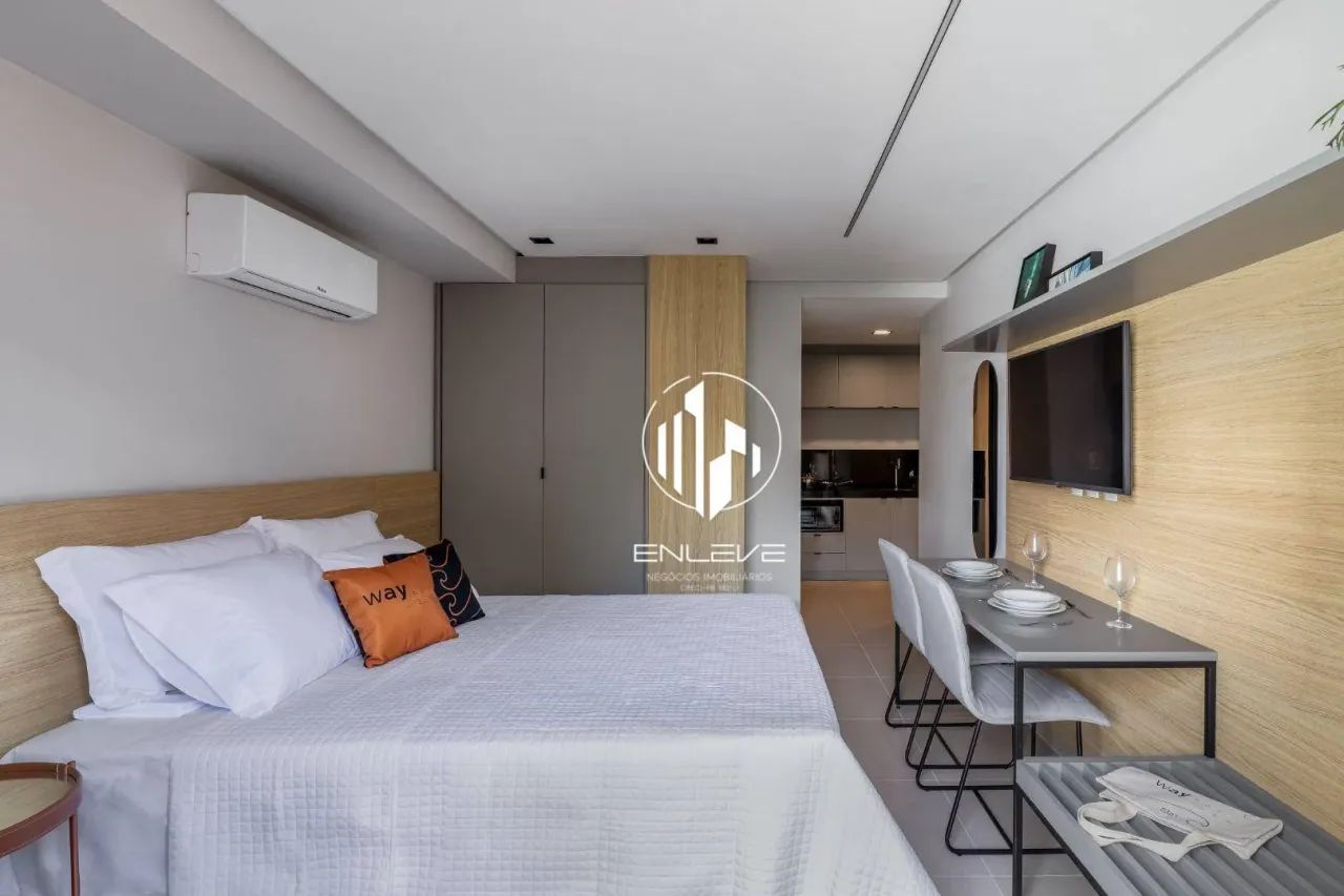 Flat mobiliado com 30m² à Beira-Mar no Jardim Oceania
