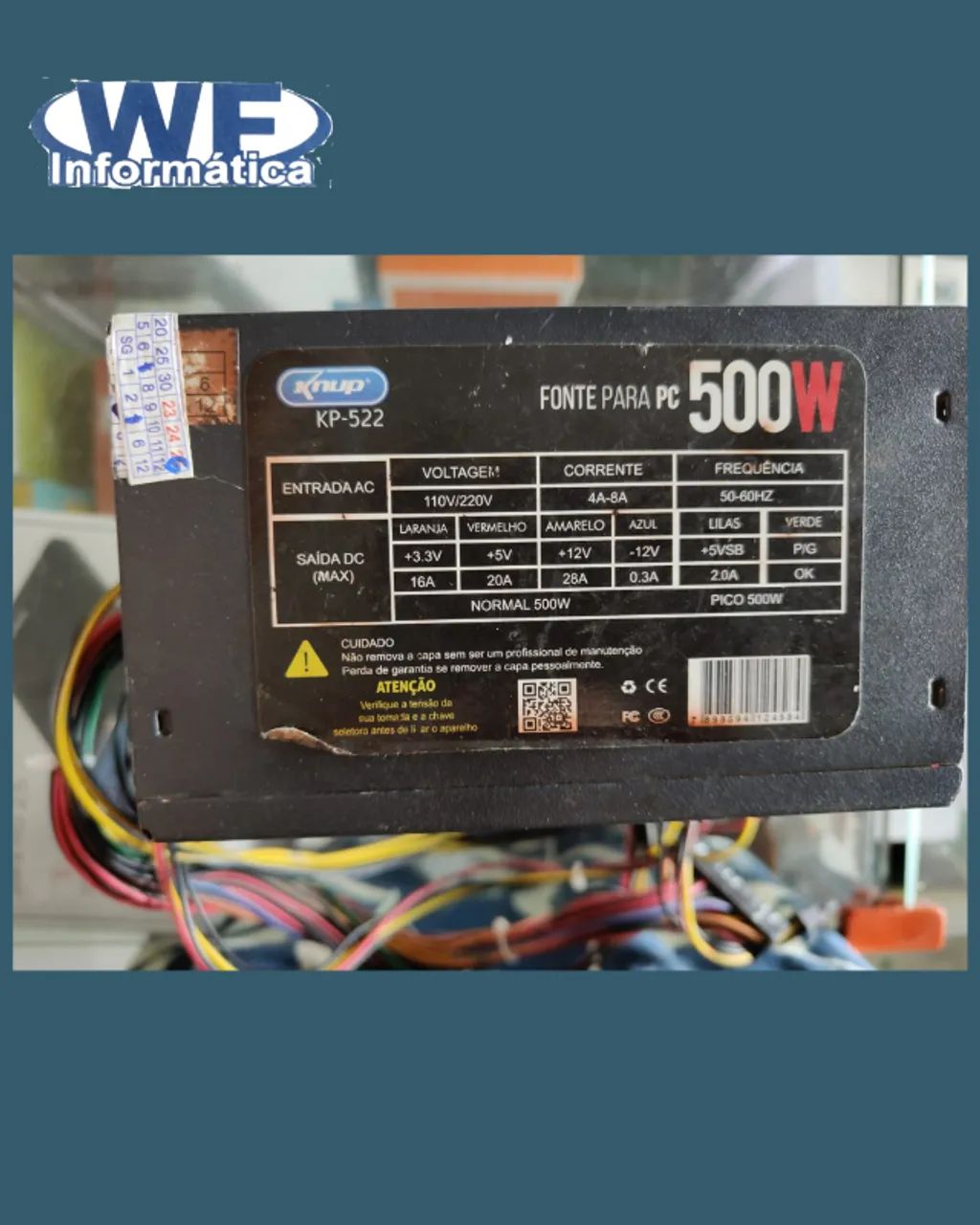 FONTE ATX 500W KNUP