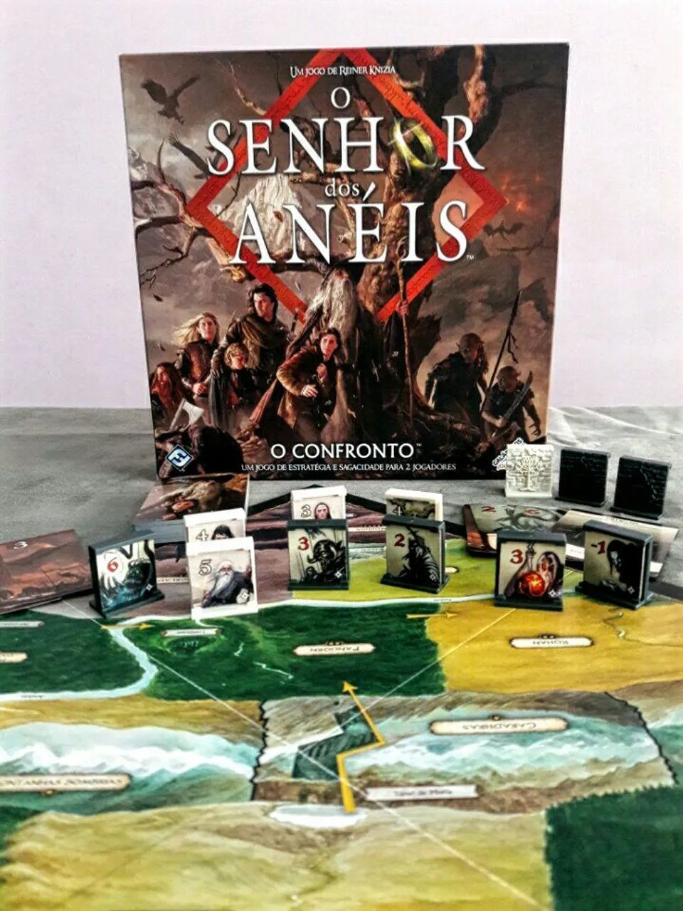 Senhor dos anéis o confronto boardgame para 2 jogadores- usado sleevado - Foto 3