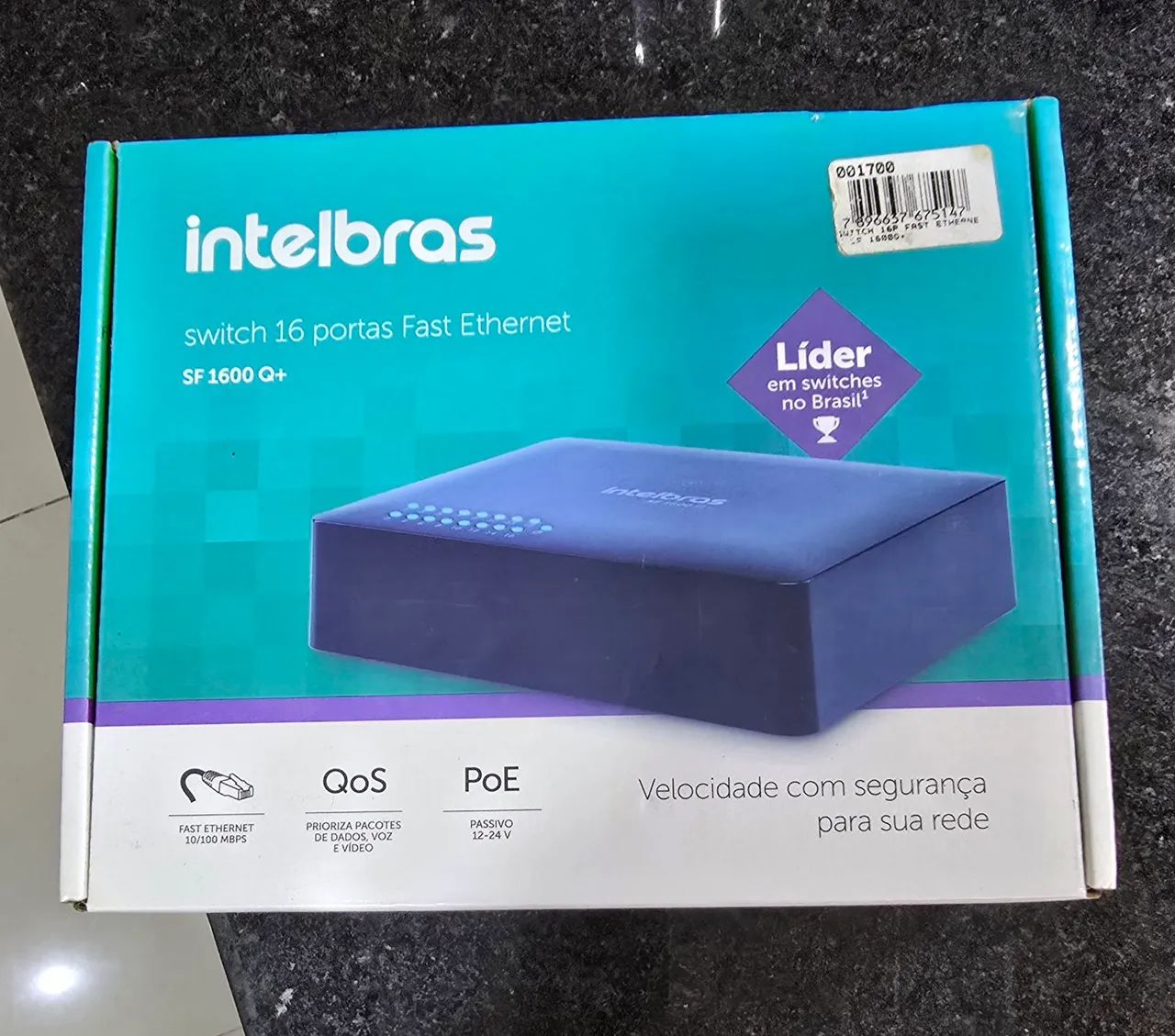 Switch 16 Portas SF 1600Q+ intelbras Fast Ethernet 10/100 Nova Lacrada