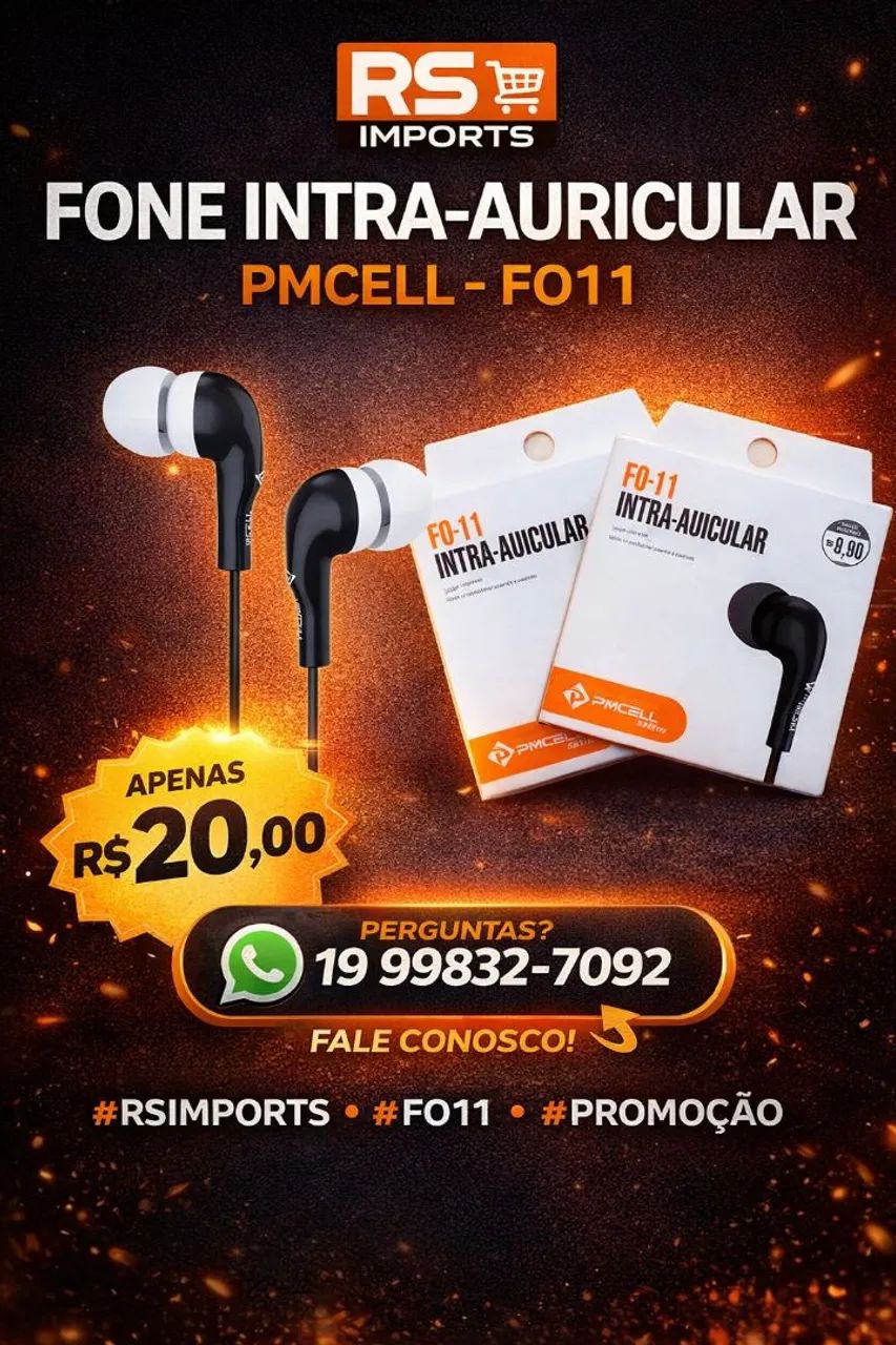 Fo11 pmcell fone de ouvido