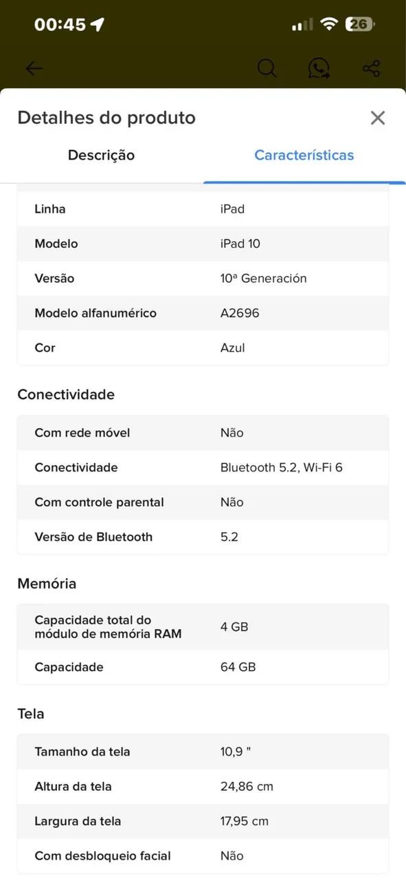 IPAD 10 - 64g - 4 ram - Foto 2