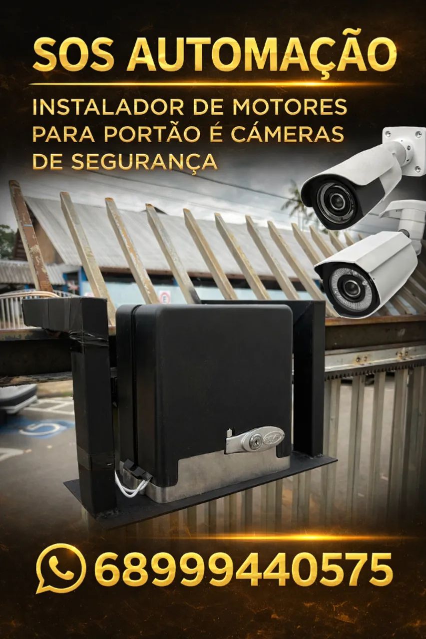 Motor portão câmera de segurança 