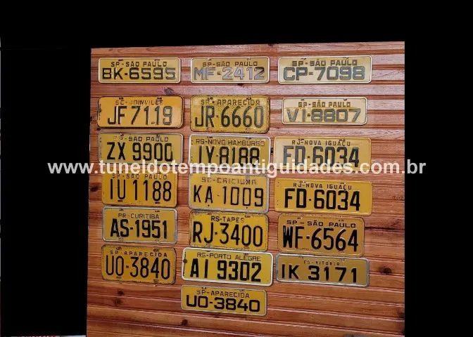Placas Amarelas Antigas - Foto 2
