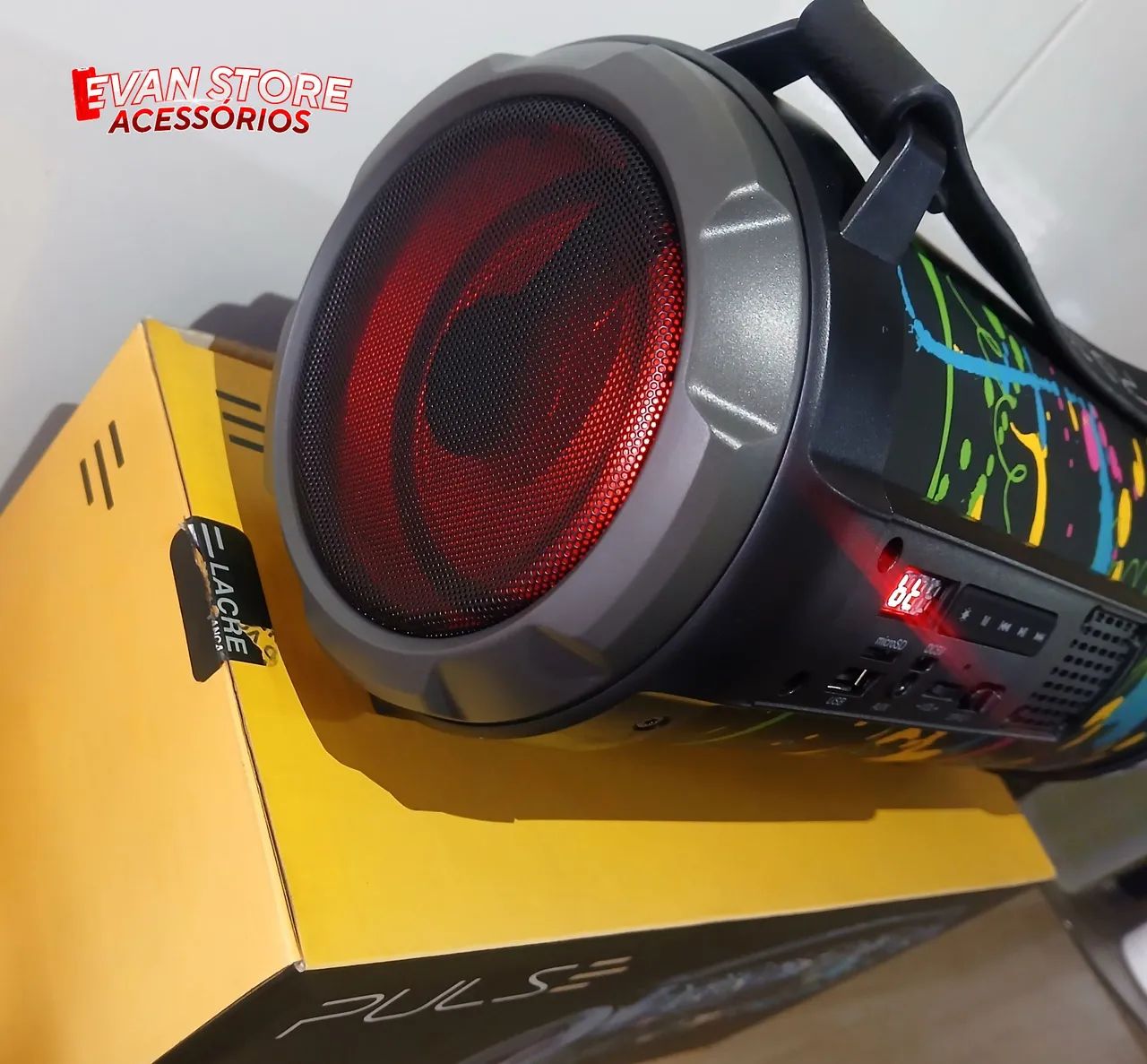 Caixa de som Bluetooth pulse 80w paint blast  - Foto 3