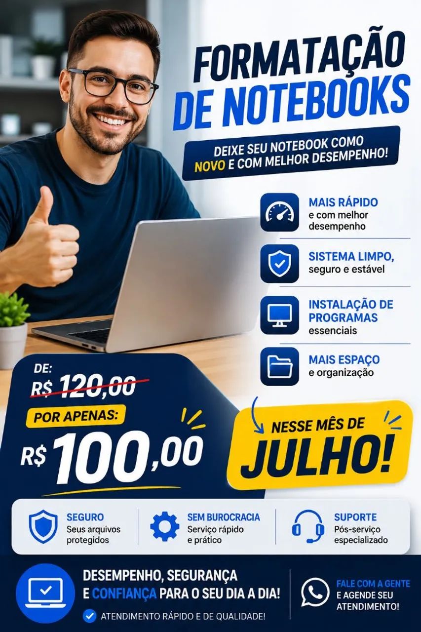 Formatamos seu notebook