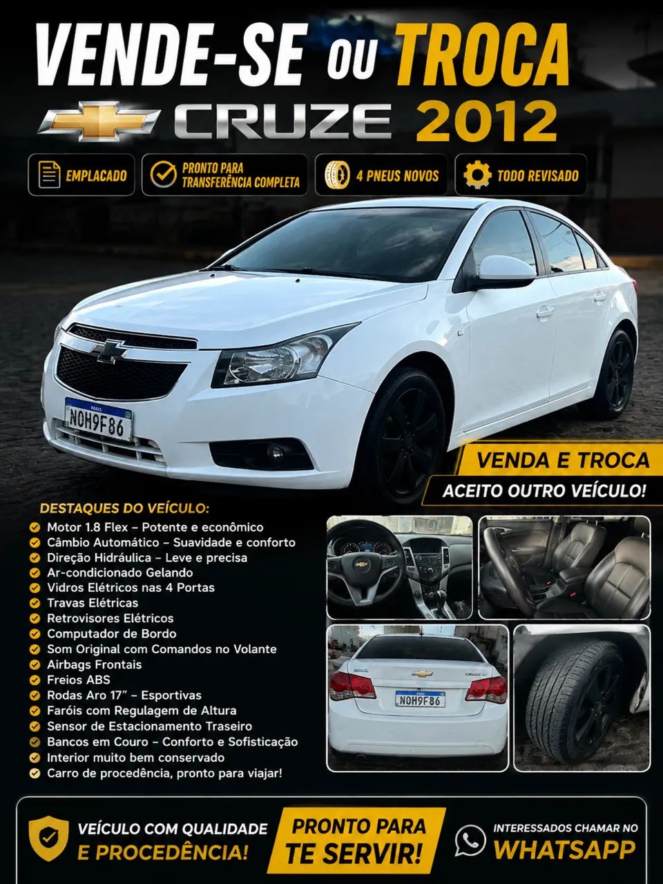 Chevrolet Cruze CRUZE LT 1.8 16V FlexPower 4p Aut. 2012
