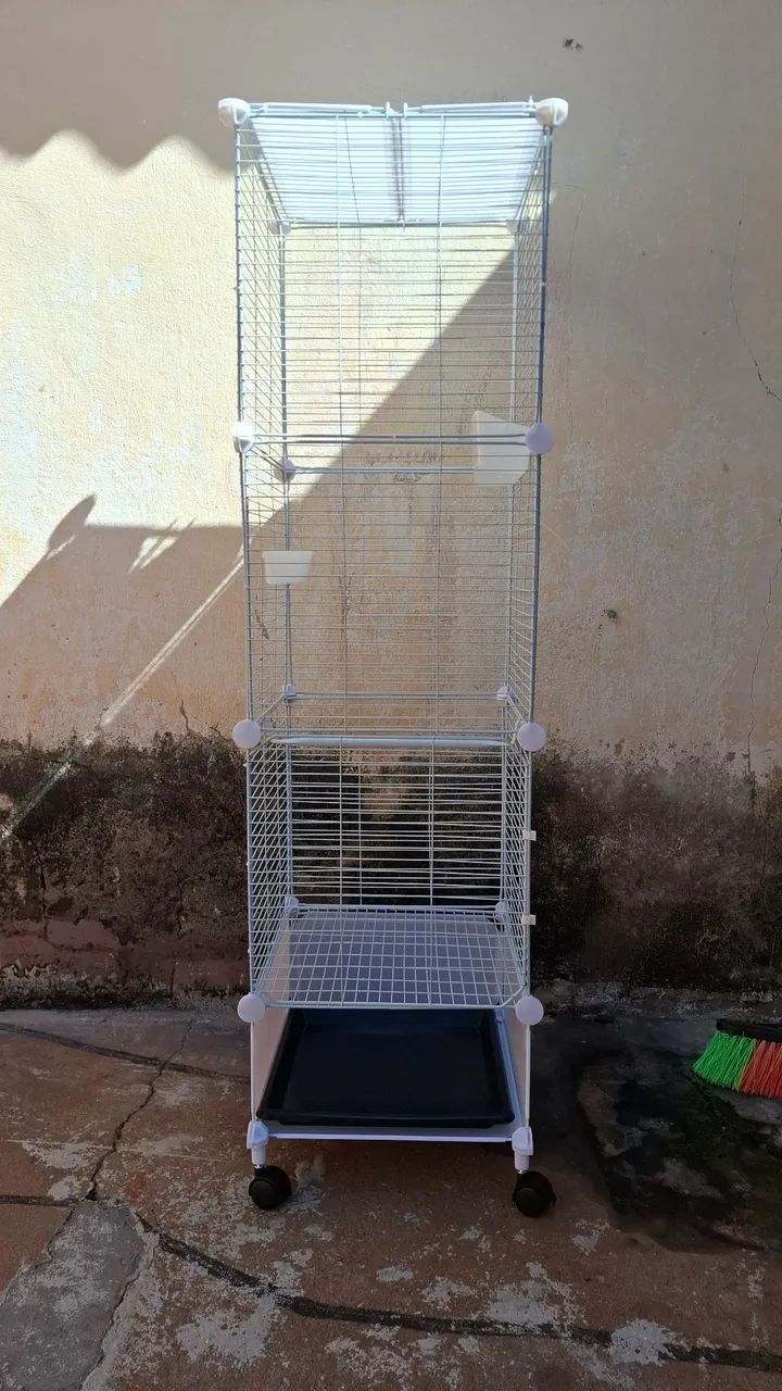 Gaiola para pássaros com bebedouro e comedouro - Foto 5