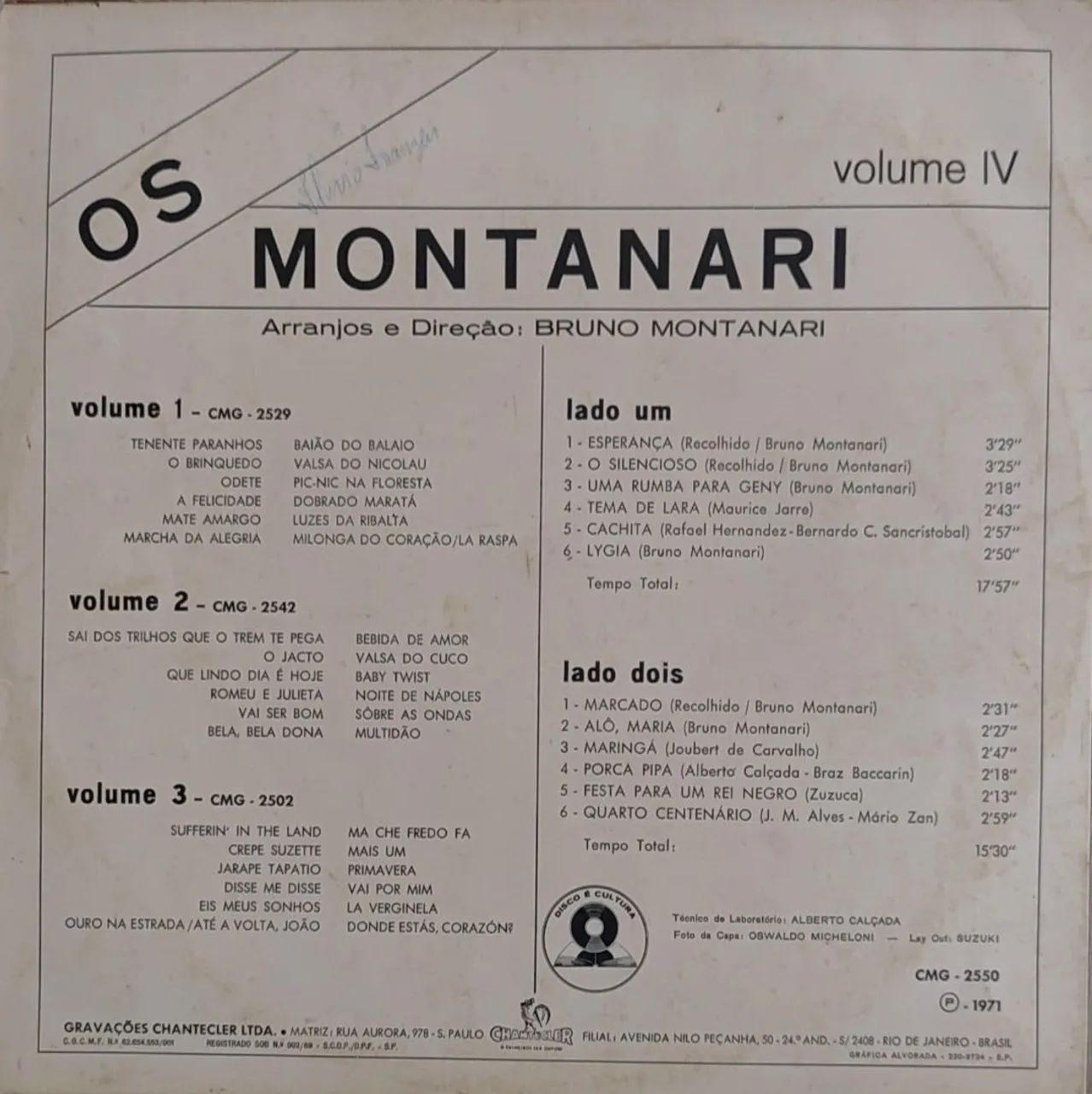 Disco de Vinil Os Montanari - Foto 2