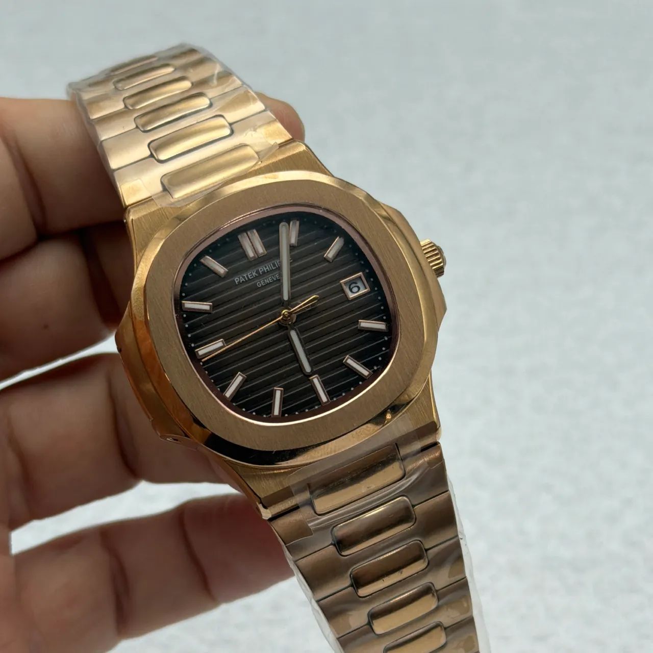 Patek Philippe Nautilus Rose Gold Preto Automático 40mm - Prem Top - Foto 2