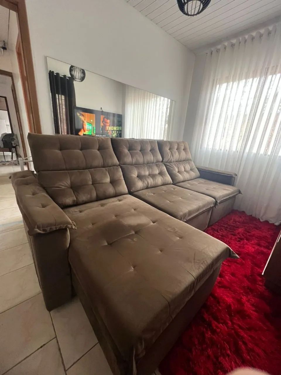 Sofá retrátil e reclinável lindo e impecável!!!