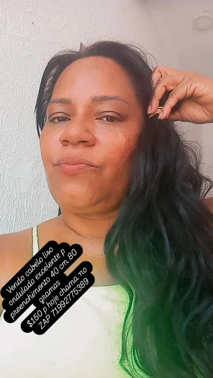 Cabelo 40 cm 70 gramas  - Foto 3