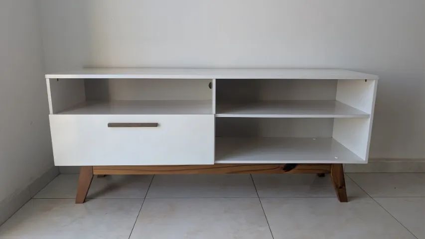 Rack branco para tv até 55 polegadas
