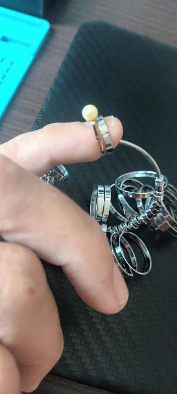 Anel de ouro 18 para menina - Foto 3