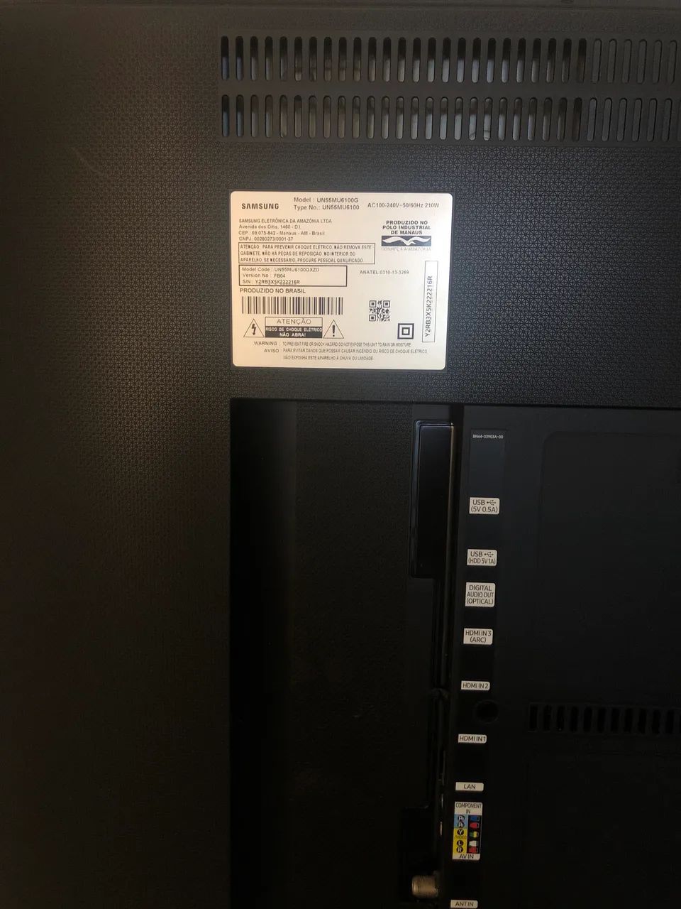Smart TV 4K 55 Samsung UN55MU6100G para Peças (Com Defeito) - Foto 2
