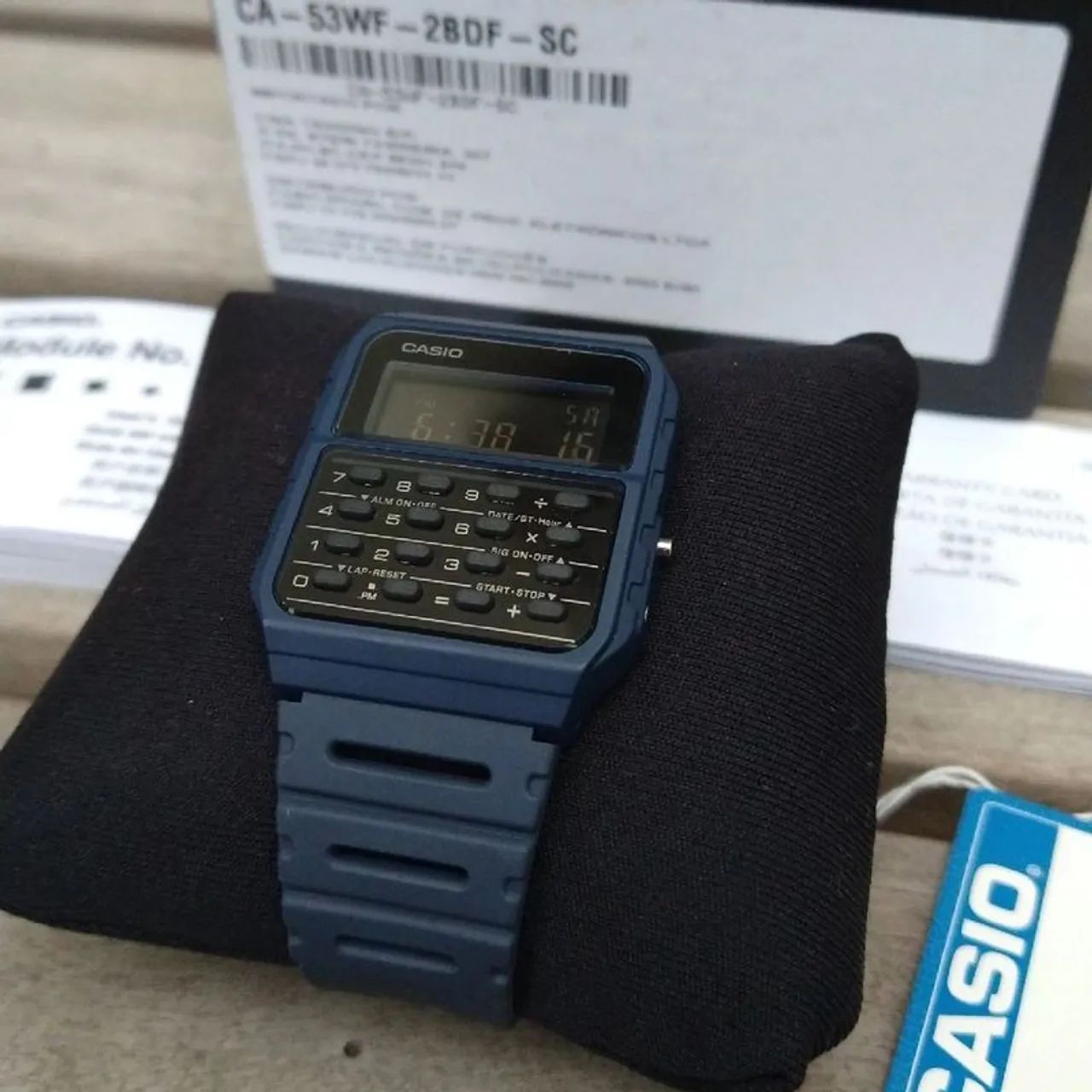 Relógio Digital Casio Calculadora Data Bank CA-53WF-2BDF-SC 3208 (novo) - Foto 2