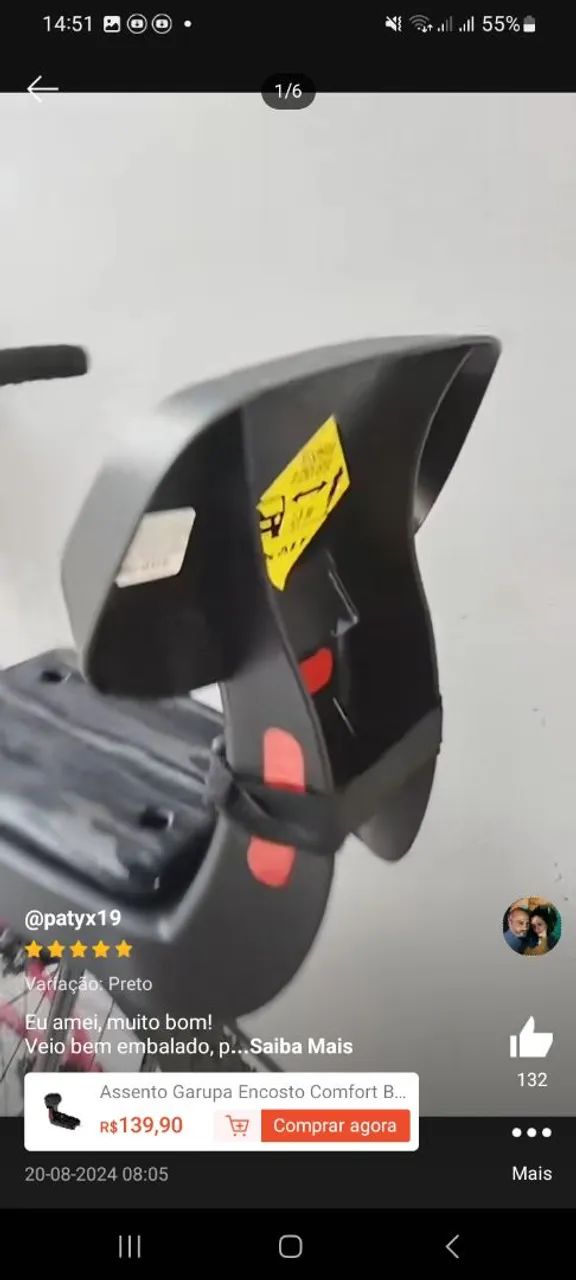 Cadeirinha para bike 