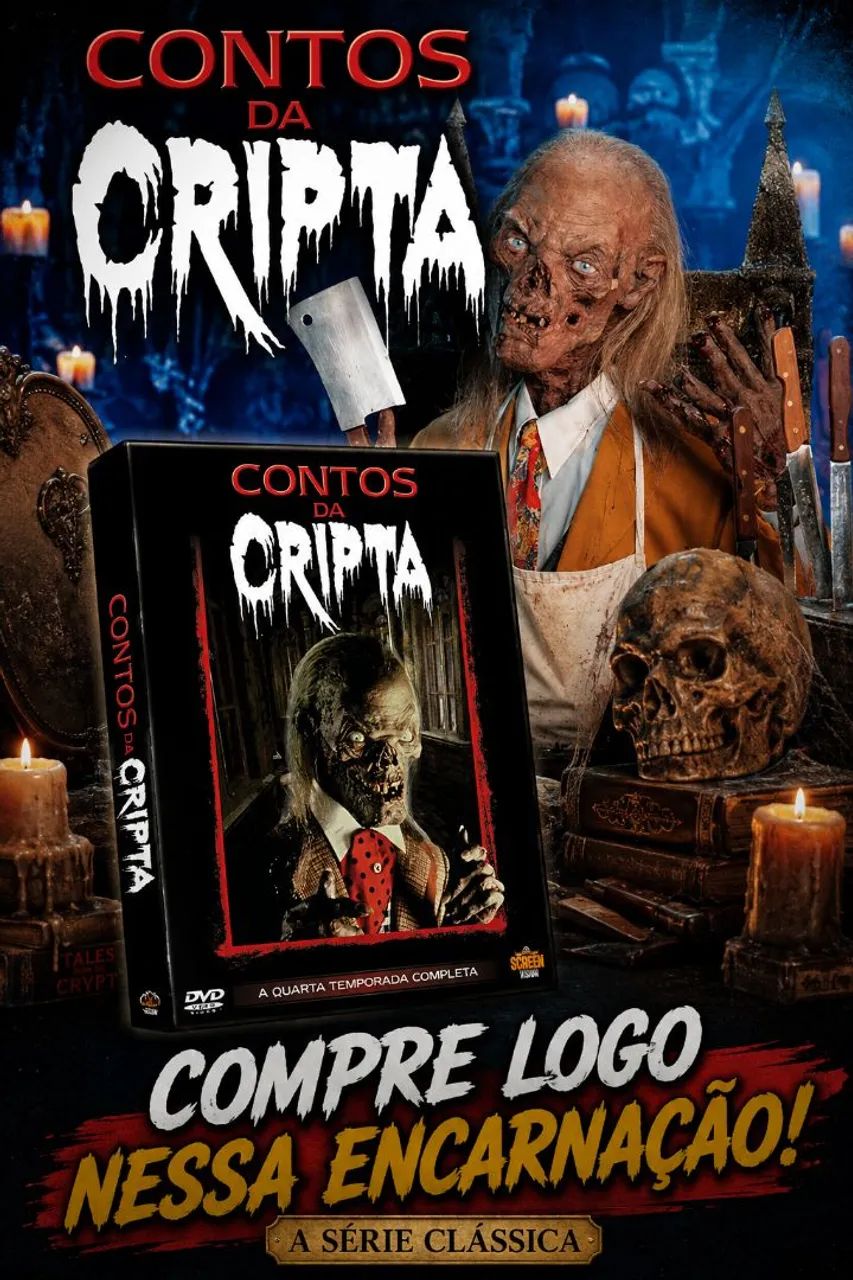 BOX DVD CONTOS DA CRIPTA QUARTA TEMPORADA - 4 DISCOS! DIGIPACK! TERROR CLÁSSICO 