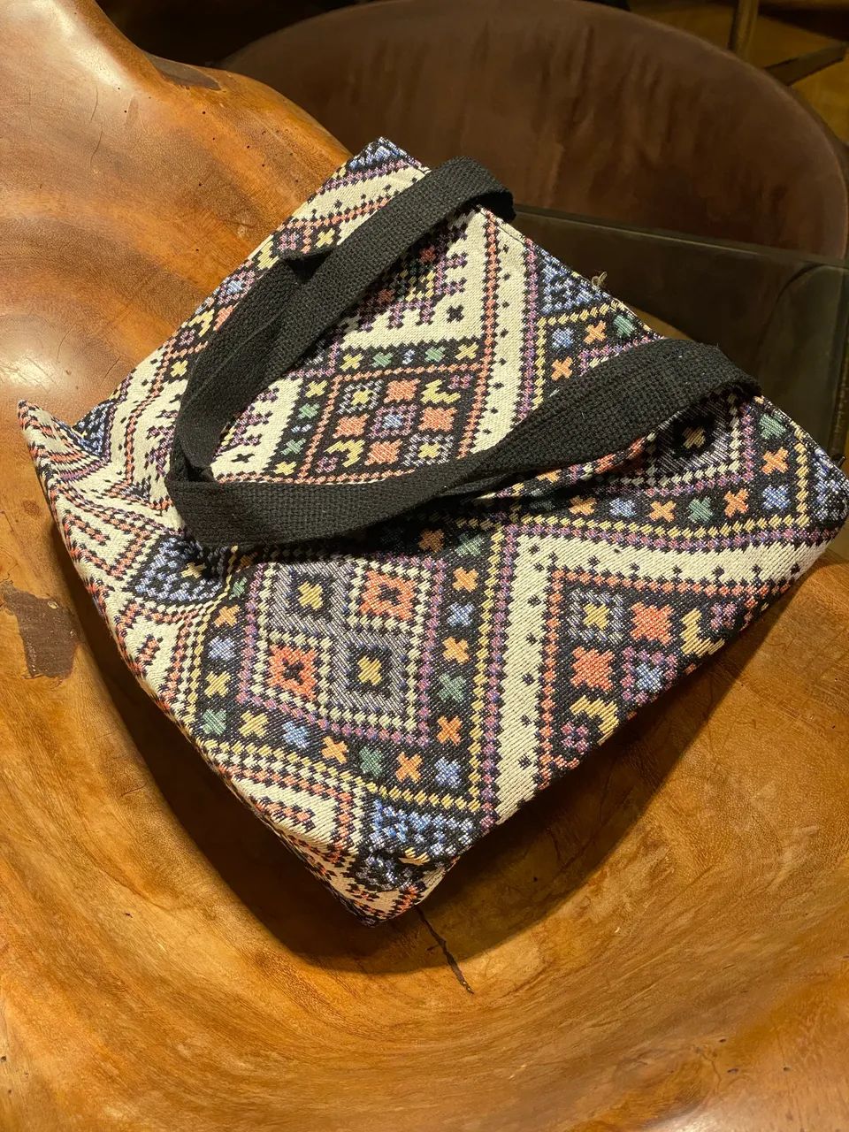 Bolsa Tote Bag Feminina Étnica Boho Estampada Com Zíper - Foto 2