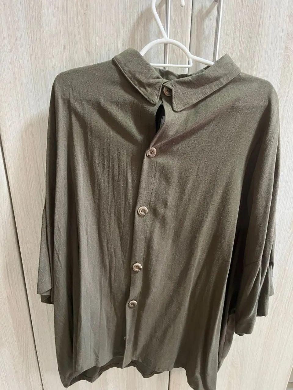 Kos Linen Shirt in Moss - ASAUF