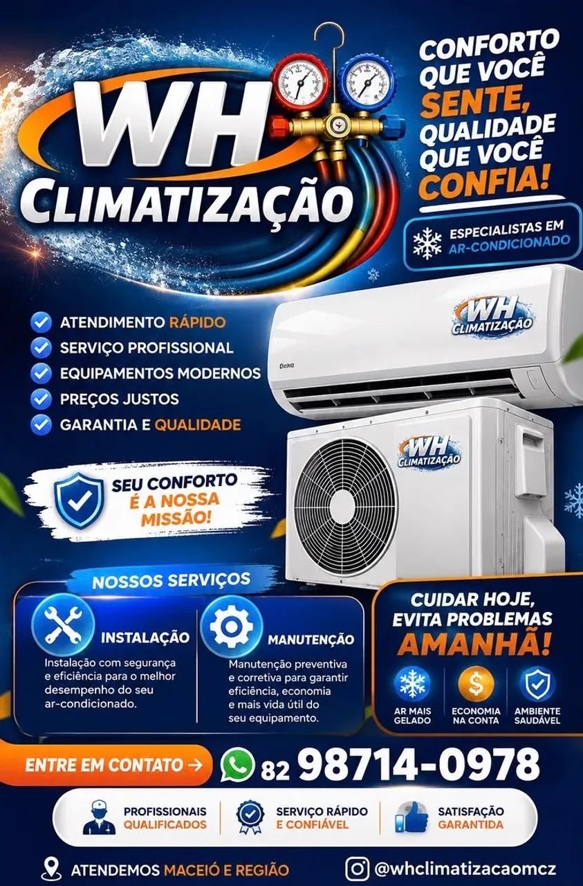 Instalação e manutenção de ar condicionado 