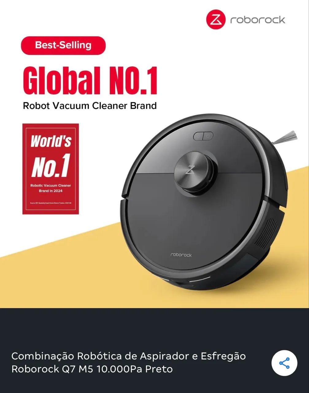 Robô Aspirador Roborock Q7 M5 - Aspira e Passa Pano! - Foto 6