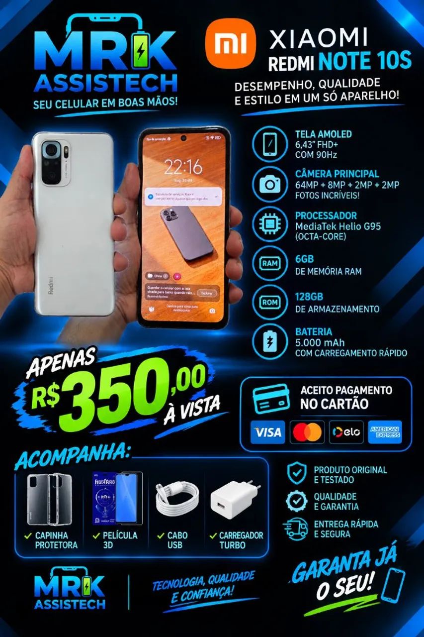 Vende-se xiaomi note 10s, pra vender logo