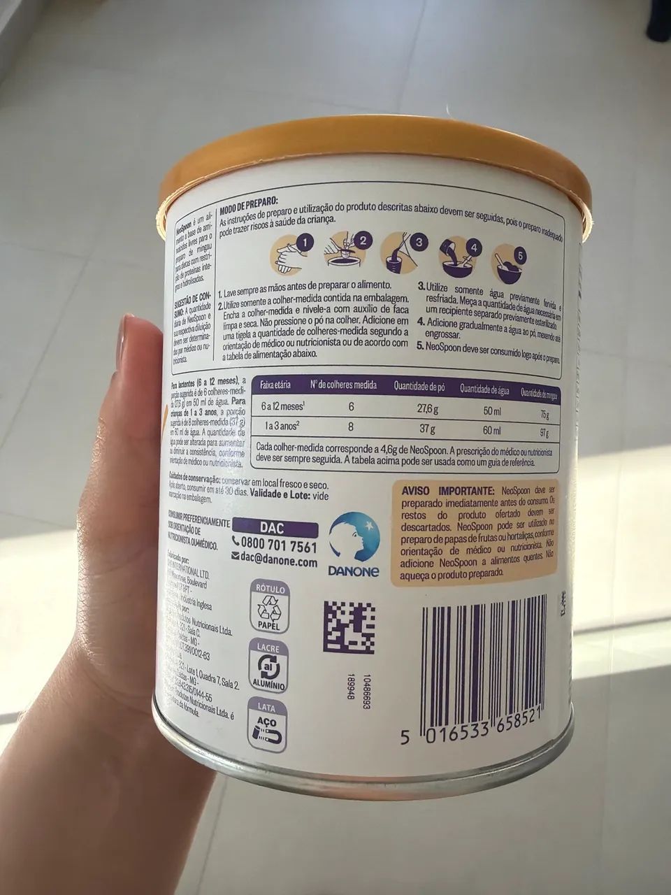 Lata NeoSpoon mingau - 400g  - Foto 4