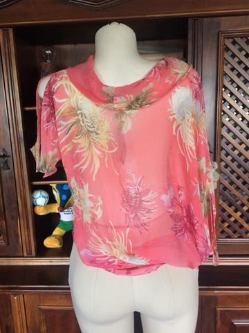 Blusa assimétrica estampada - Foto 4