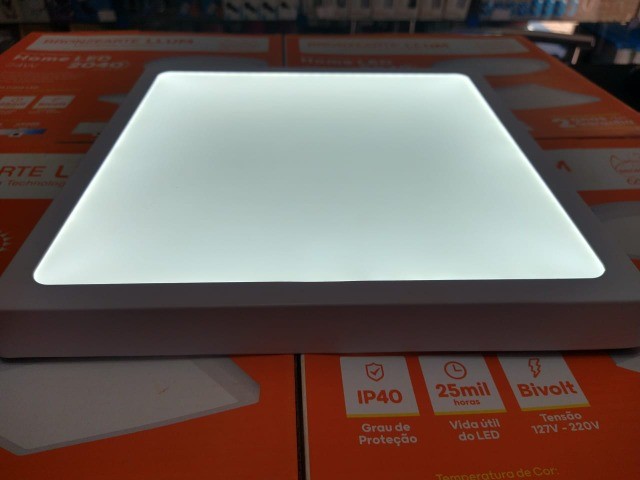 Painel de led sobrepor 30x30 24w 6500k KIT com 4 peças  - Foto 5