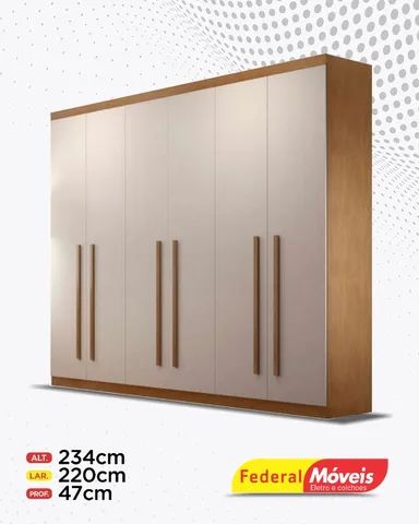 Guarda Roupa Bahia 100% MDF 6 Portas 4 Gavetas Super Lindo Novo Fazemos Entrega