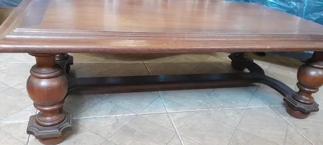 MESA DE CENTRO ANTIGA EM MADEIRA NOBRE  - Foto 4