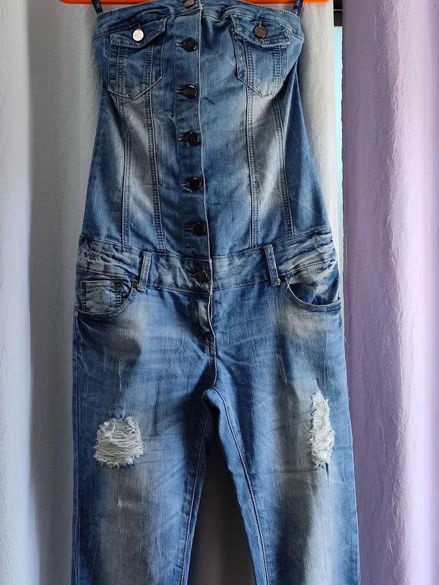 Macacão jeans Tam 38  - Foto 2